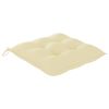 Patio Chairs with Cream White Cushions 3 pcs Solid Teak Wood