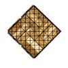 20 PCS Interlocking Deck Tiles Checker Pattern, 12" x 12" Square Teak Hardwood Outdoor Flooring for Patio, Bancony, Pool Side,...