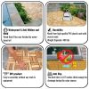 20 PCS Interlocking Deck Tiles Checker Pattern, 12" x 12" Square Teak Hardwood Outdoor Flooring for Patio, Bancony, Pool Side,...