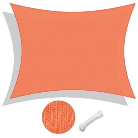 20'x23' Rectangle Sun Shade Sail/Bright Orange