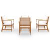 5 Piece Garden Lounge Set with Cushion Solid Acacia Wood
