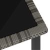 3 Piece Patio Dining Set Poly Rattan Gray