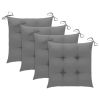 Patio Chairs with Gray Cushions 3 pcs Solid Teak Wood