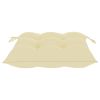 Patio Chairs with Cream White Cushions 3 pcs Solid Teak Wood