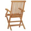 Folding Patio Chairs 6 pcs Solid Teak Wood