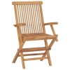 Folding Patio Chairs 6 pcs Solid Teak Wood