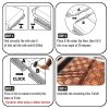 10 PCS Interlocking Deck Tiles Checker Pattern, 12" x 12" Square Acacia Hardwood Outdoor Flooring for Patio, Bancony, Pool Side,...