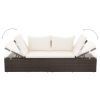 Patio Bed Brown 76.8"x23.6" Poly Rattan