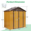 Shed 6' x 4' Outdoor Storage Shed Organizer, Garden Tool House for Backyard