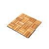 20 PCS Interlocking Deck Tiles Checker Pattern, 12" x 12" Square Teak Hardwood Outdoor Flooring for Patio, Bancony, Pool Side,...