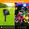 2Pcs Solar Powered String Lights 50LED Beads Fairy Sakura Flower Blossom Lights