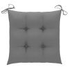 Patio Chairs with Gray Cushions 3 pcs Solid Teak Wood