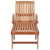 Sun Lounger Solid Teak Wood