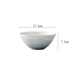 Home Creative Gradient Nordic Ceramic Tableware (Option: 6.75inch Bowl)