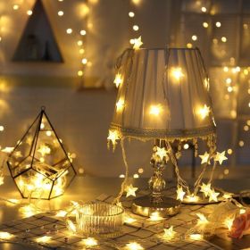 Room layout led lantern flashing string lights starry (Option: Warm white-5M50-USB)