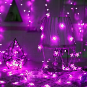 Room layout led lantern flashing string lights starry (Option: Pink-10M100-Plug in)