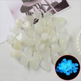 100 Luminous Stones Fluorescent Aquarium Pebbles Fish Tank Garden Luminous Stones (Option: White-100pc)