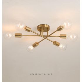 Personalized Glass Ceiling Light (Option: 2 Style-Gold)
