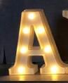 Luminous LED Letter Number Night Light English Alphabet Number Battery Lamp Romantic Wedding Christmas Party Decoration (Option: Always lit-A)