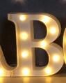 Luminous LED Letter Number Night Light English Alphabet Number Battery Lamp Romantic Wedding Christmas Party Decoration (Option: Always lit-B)