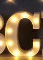 Luminous LED Letter Number Night Light English Alphabet Number Battery Lamp Romantic Wedding Christmas Party Decoration (Option: Always lit-C)