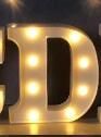 Luminous LED Letter Number Night Light English Alphabet Number Battery Lamp Romantic Wedding Christmas Party Decoration (Option: Remote control-D)