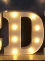 Luminous LED Letter Number Night Light English Alphabet Number Battery Lamp Romantic Wedding Christmas Party Decoration (Option: Always lit-D)