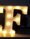 Luminous LED Letter Number Night Light English Alphabet Number Battery Lamp Romantic Wedding Christmas Party Decoration (Option: Always lit-F)