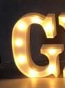 Luminous LED Letter Number Night Light English Alphabet Number Battery Lamp Romantic Wedding Christmas Party Decoration (Option: Remote control-G)