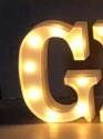 Luminous LED Letter Number Night Light English Alphabet Number Battery Lamp Romantic Wedding Christmas Party Decoration (Option: Always lit-G)