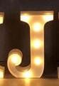 Luminous LED Letter Number Night Light English Alphabet Number Battery Lamp Romantic Wedding Christmas Party Decoration (Option: Remote control-J)