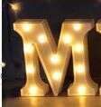 Luminous LED Letter Number Night Light English Alphabet Number Battery Lamp Romantic Wedding Christmas Party Decoration (Option: Remote control-M)