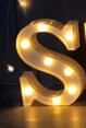 Luminous LED Letter Number Night Light English Alphabet Number Battery Lamp Romantic Wedding Christmas Party Decoration (Option: Remote control-S)