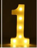 Luminous LED Letter Number Night Light English Alphabet Number Battery Lamp Romantic Wedding Christmas Party Decoration (Option: Remote control-1 Style)