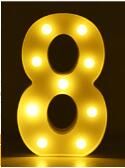 Luminous LED Letter Number Night Light English Alphabet Number Battery Lamp Romantic Wedding Christmas Party Decoration (Option: Remote control-8 Style)