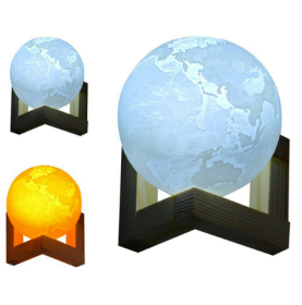 Double color touch 3D printing earth Jupiter lamp (Option: Earth-13cm-Touch 2 colors)