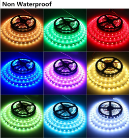 LED Light Strips Highlight 60 Light Beads Epoxy Waterproof Soft Strips (Option: IP20 red-400cm)