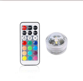 Remote control diving light 3CM diamond twist full color red green blue white warm white waterproof LED light (Option: 1 controller+1 lamp)