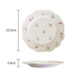Ceramic French Dessert Plate Premium Salad Bowl (Option: White-9inch)