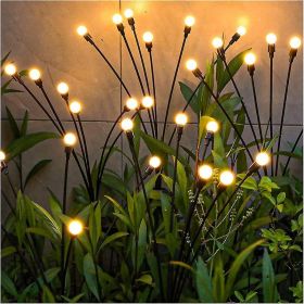 Solar Garden Lights;  2 Pack LED Solar Firefly Lights (Color: Warm)