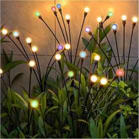 Solar Garden Lights;  2 Pack LED Solar Firefly Lights (Color: Multicolor)