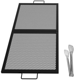 Festives Camping Party Square Cooking Grate Fire Pit Grill (Color: As pic show)