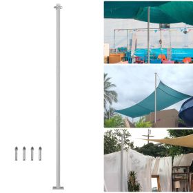 10ft Sun Sail Pole Post Silver (Warehouse: LA01)