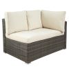 Patio Furniture Sets;  7-Piece Patio Wicker Sofa ;  Cushions;  Chairs ;  a Loveseat ;  a Table and a Storage Box