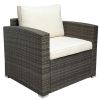 Patio Furniture Sets;  7-Piece Patio Wicker Sofa ;  Cushions;  Chairs ;  a Loveseat ;  a Table and a Storage Box