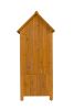 30.3"L X 21.3"W X 70.5"H Outdoor Storage Cabinet;  Wooden Tool Shed for Garden Patio Backyard,  Natural/Gray