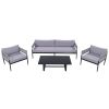 [Not allowed to sell to Wayfair]Light luxury style outdoor suit combination With 1 Love Sofa; 2 Single Sofa; 1 Coffee Table