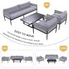 [Not allowed to sell to Wayfair]Light luxury style outdoor suit combination With 1 Love Sofa; 2 Single Sofa; 1 Coffee Table