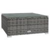 8 Piece Patio Lounge Set with Cushions Poly Rattan Gray