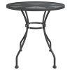 3 Piece Patio Dining Set Expanded Metal Mesh Anthracite